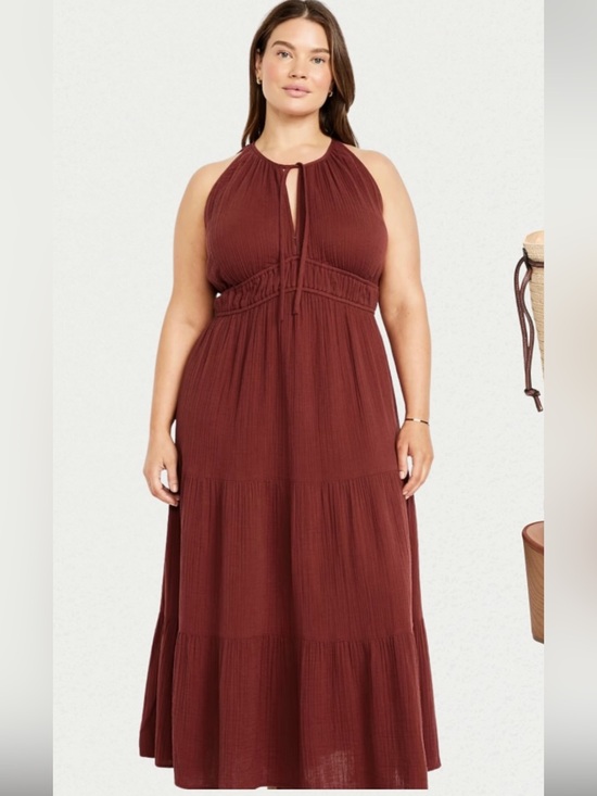 Old Navy Dresses & Skirts - BNWT 100% Cotton Old Navy Fit & Flare Crinkle Gauze Maxi Dress